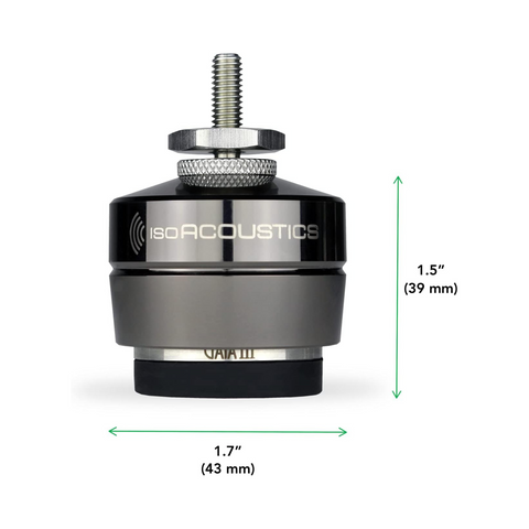 IsoAcoustics Gaia Series Isolation Feet for Speakers & Subwoofers (Gaia III, 70 lb max) – Set of 4 - Clearance / Open Box (view 3 of 6)