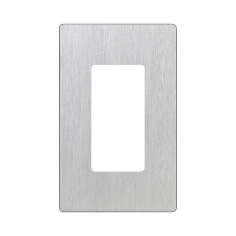 Lutron CW-1-SS Claro Series 1-Gang Stainless Steel Screwless Wallplate for Light Switches - Clearance / Open Box (view 1 of 7)