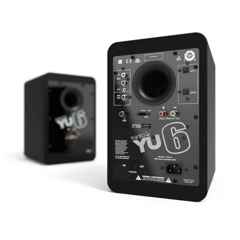 Kanto Kanto YU6 Powered Desktop Speakers with Bluetooth and Phono Preamp for Vinyl - Clearance / Open Box