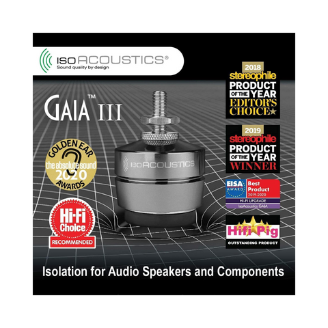 IsoAcoustics Gaia Series Isolation Feet for Speakers & Subwoofers (Gaia III, 70 lb max) – Set of 4 - Clearance / Open Box (view 6 of 6)