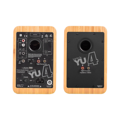 Kanto YU4 Powered Desktop speakers with Bluetooth and Phono Preamp - Clearance / Open Box (view 2 of 14)