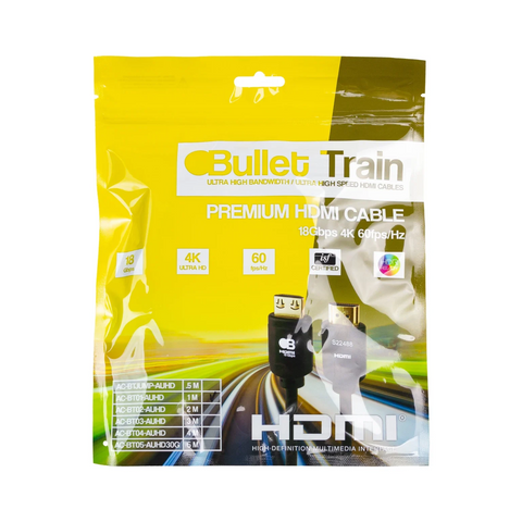 AVPro Edge AC-BT08-AUHD - Bullet Train 4K 18Gbps High Speed HDMI Cable - 8 m (26.2 ft.) - Clearance / Open Box (view 2 of 7)