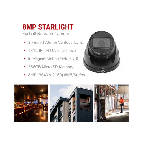 IC Realtime IPEL-E80V-IRB3 - 8MP Starlight Eyeball Network Camera - Clearance / Open Box (view 7 of 9)
