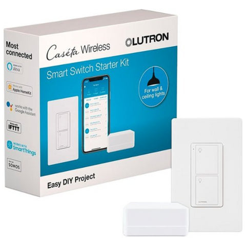 Lutron Lutron Caseta Smart Switch Starter Kit | P-BDG-PKG1WS | White