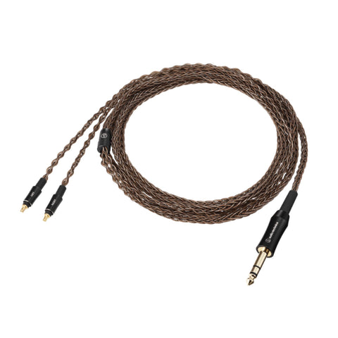 Audio Technica ATH-AWX7000 Audiophile Closed-Back Dynamic Wooden Headphones 1/4" cable (view 5 of 7)