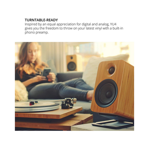 Kanto YU4 Powered Desktop speakers with Bluetooth and Phono Preamp - Clearance / Open Box (view 4 of 14)
