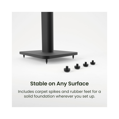 Kanto SPH Height Adjustable Floor Speaker Stands for Bookshelf Speakers Up To 30 lbs - Clearance / Open Box (view 5 of 6)