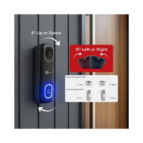 IC Realtime Dinger Pro 2 - 5MP Smart Dual Band Wi-Fi Video Doorbell - Clearance / Open Box (view 8 of 9)