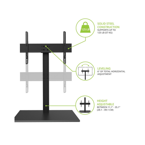 Kanto TTS140 Height Adjustable Tabletop TV Stand - Clearance / Open Box (view 7 of 10)