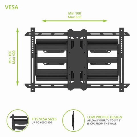 Kanto PDX650SG Stainless Steel Outdoor TV Mount Dimensions and VESA information (view 3 of 10)
