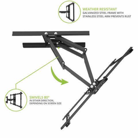 Kanto PDX650SG Stainless Steel Outdoor TV Mount Swivel Information (view 5 of 10)