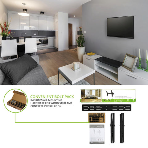 Kanto PT300 Tilting TV Mount Lifestyle image with Bolt pack info (view 3 of 10)