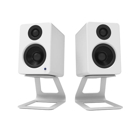 Kanto SE2 White Stands - Pair Showing Speakers on Stands (view 2 of 10)