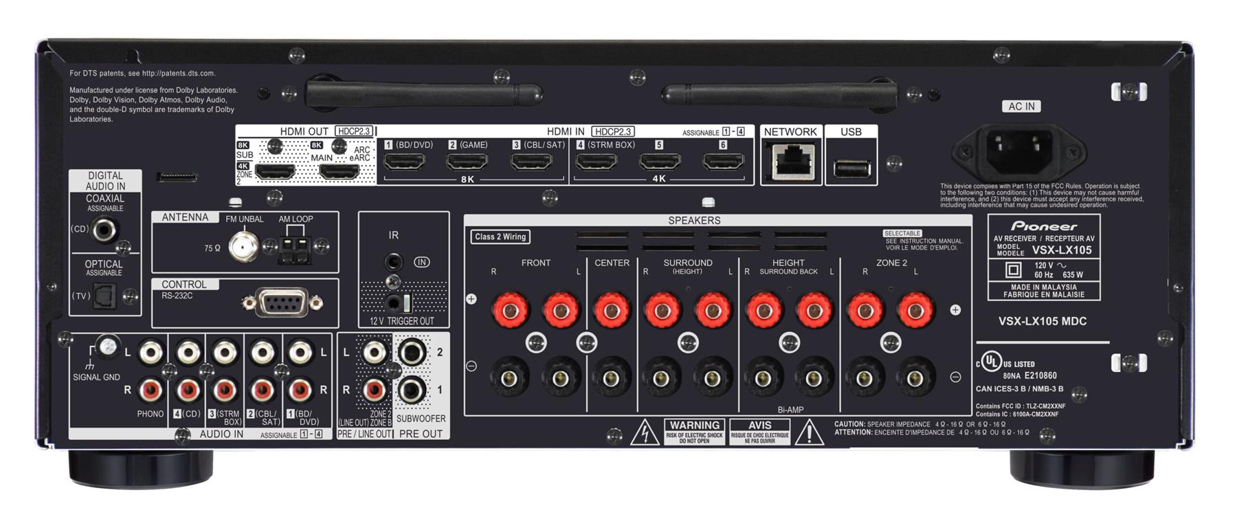 Pioneer Elite VSX-LX105 - 7.2-Channel Network AV Receiver | ListenUp