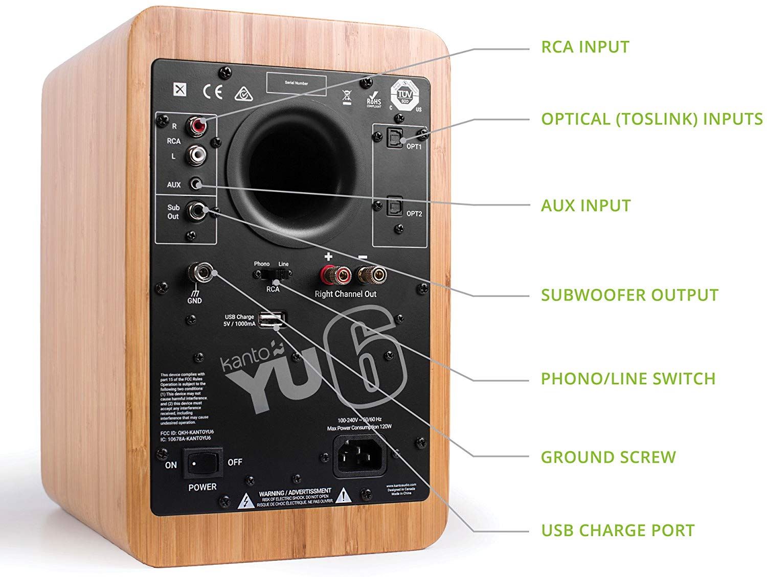 Speakers with best sale phono input